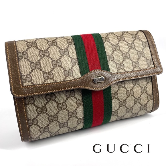 Gucci Handbags - Gucci Ophidia Sherry Line Supreme GG Monogram Clutch Bag.
